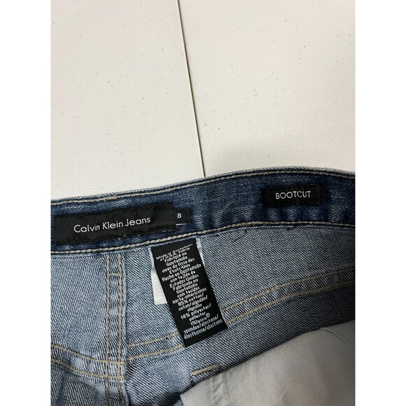 Calvin Klein Women's Bootcut Jeans with Jeweled Omega Pockets Size 8 - Picture 6 of 12